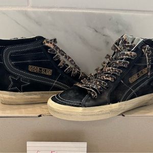 BRAND NEW - Golden Goose Slide Classic - Black/Silver